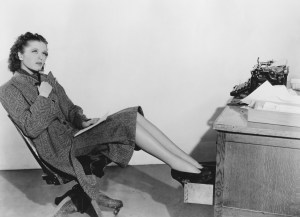 Vintage+woman+office+type+writer